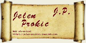 Jelen Prokić vizit kartica